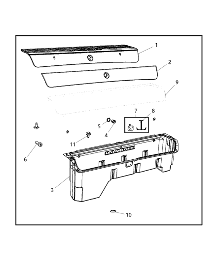 2012 Ram 3500 Pickup Bin Box Diagram