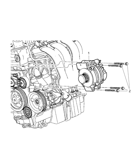 2006 Chrysler PT Cruiser Alternator Diagram 1 - Thumbnail