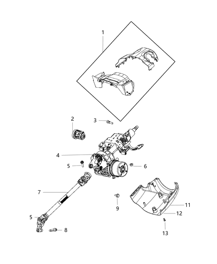 2021 Jeep Compass Steering Column Diagram