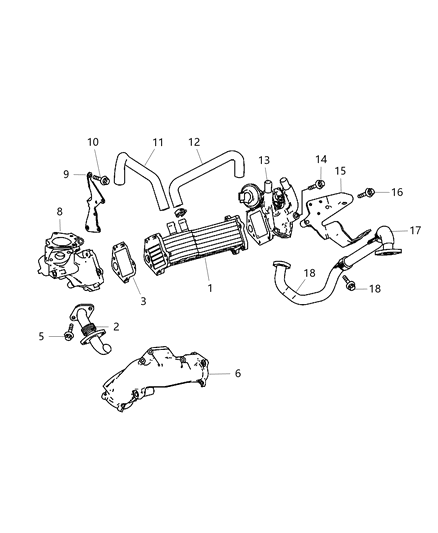 2009 Dodge Sprinter 3500 Change Over Valve & EGR Cooler Diagram