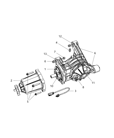 2008 Chrysler Pacifica Differential Assembly, Rear Diagram for 4809867AA
