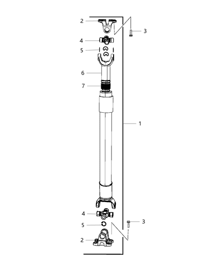 2020 Ram 5500 Drive Shaft, Rear Diagram 1 - Thumbnail