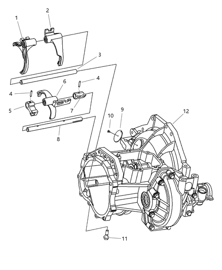 2004 Dodge Neon Fork & Rails Diagram 2 - Thumbnail