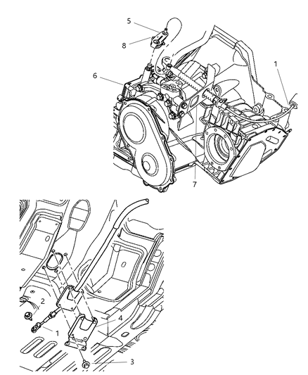 2006 Chrysler PT Cruiser Shifter Lever & Cable Diagram 2 - Thumbnail
