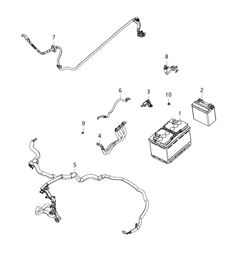 2021 Dodge Durango Wiring, Battery Diagram 2 - Thumbnail
