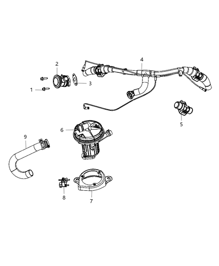 2011 Ram 1500 Pump Air Diagram for 5192134AA