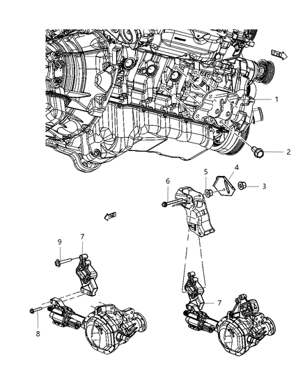 2012 Ram 1500 Engine Mounting Right Side Diagram 1 - Thumbnail