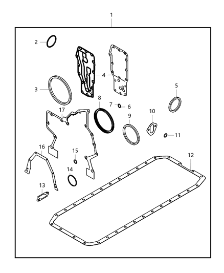 2014 Ram 2500 Engine Gasket Kit Diagram 1 - Thumbnail