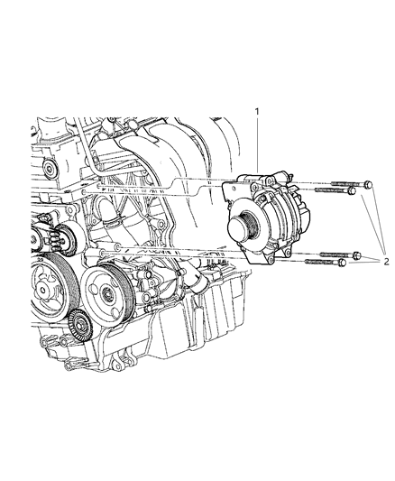 2004 Chrysler PT Cruiser Alternator Diagram 1 - Thumbnail