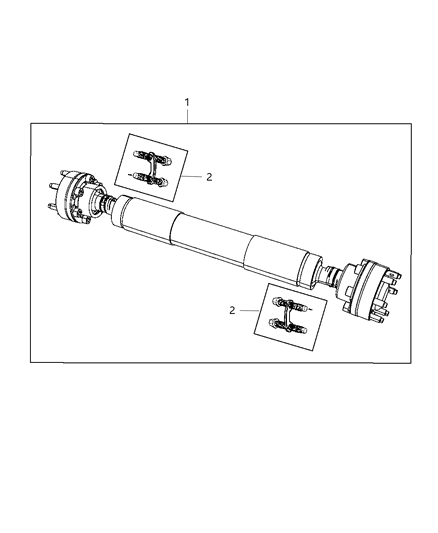 2012 Dodge Durango Shaft - Drive of Front Axle; Differential And Drive Line Diagram