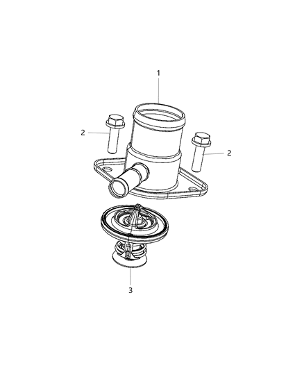 2016 Dodge Charger Thermostat & Related Parts Diagram 3 - Thumbnail