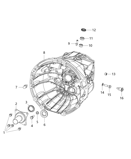 2021 Jeep Wrangler Case & Related Parts Diagram 1 - Thumbnail