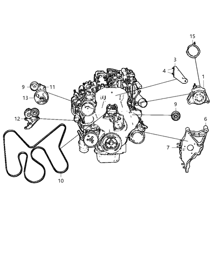 2006 Jeep Liberty Generator Engine Diagram for RX044672AB