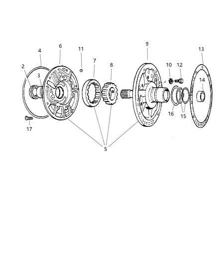 1999 Dodge Durango Oil Pump With Reaction Shaft Diagram 1 - Thumbnail
