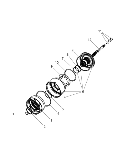 2008 Jeep Wrangler Input Clutch Assembly Diagram 2 - Thumbnail