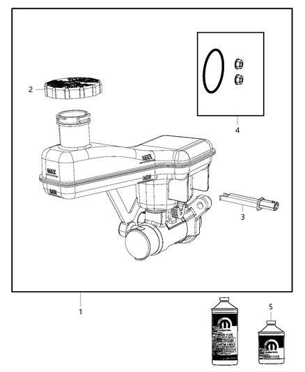 2020 Chrysler Voyager Fluid Sensor Seal Kit Diagram for 68306579AB