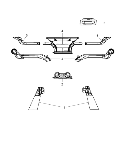 2009 Jeep Wrangler Duct Air Inlet Diagram for 55056580AC