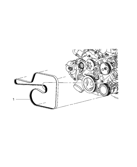 2010 Jeep Commander Belts, Serpentine & V-Belts Diagram 2 - Thumbnail