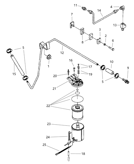 1998 Dodge Ram 2500 Quad & Club Cab Air Fuel Control & Fuel Filter Diagram 1 - Thumbnail