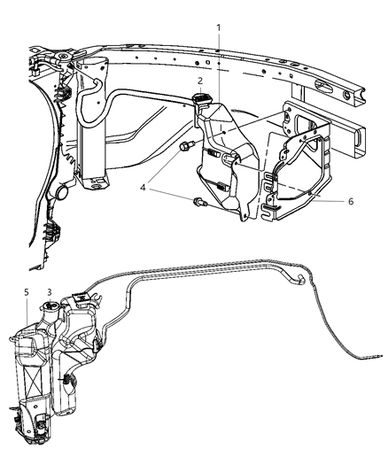 2009 Dodge Ram 2500 Coolant Recovery Bottle Diagram 2 - Thumbnail