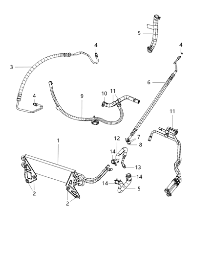 2020 Ram 3500 Pickup Power Steering Hose Diagram 2 - Thumbnail