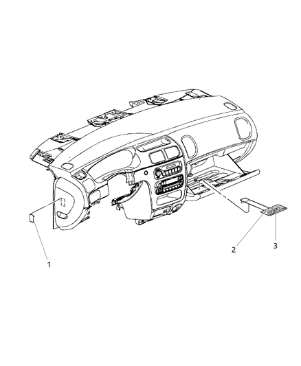 2017 Chrysler 300 Instrument Panel of Labels Diagram