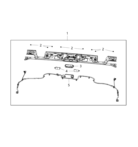 2021 Jeep Wrangler Interior Moldings And Pillars Diagram 3 - Thumbnail