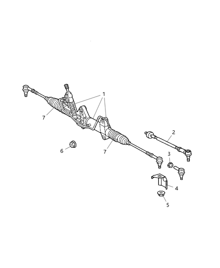 2005 Dodge Sprinter 2500 Boot Steering Gear Diagram for 5133904AA