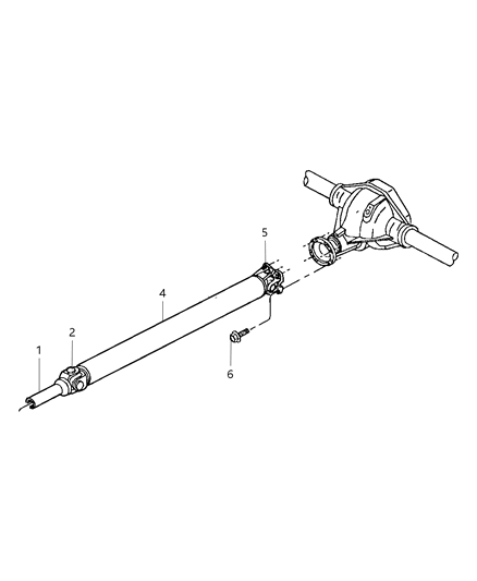 2008 Chrysler Aspen Shaft - Drive Rear Diagram 2 - Thumbnail