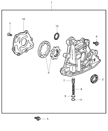 2009 Chrysler PT Cruiser Engine Oiling Pump Diagram 2 - Thumbnail