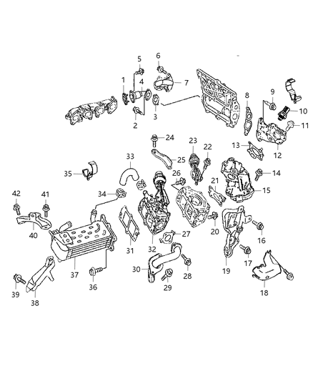 2012 Jeep Compass Valve EGR Bypass Diagram for 68078041AA