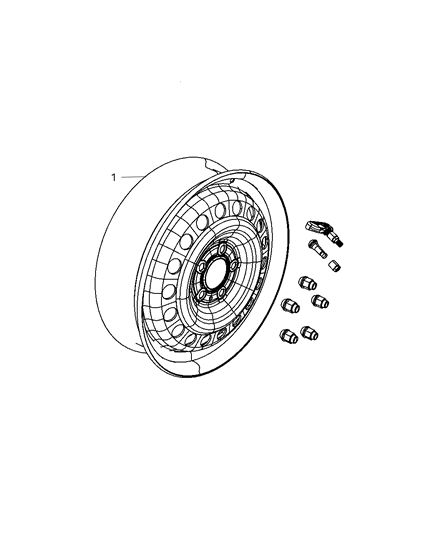 2010 Dodge Nitro Winch, Rear Diagram for 55113028AI
