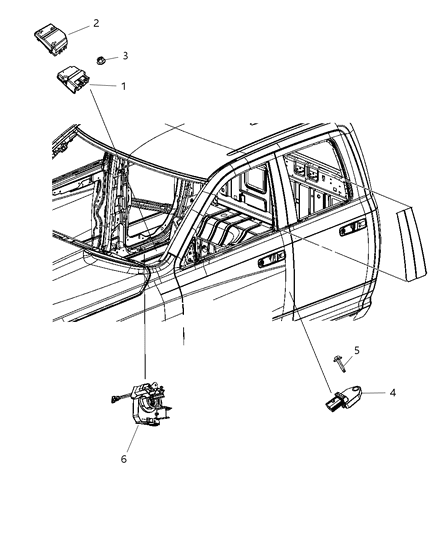 2011 Ram 1500 Clockspring Diagram for 68050845AB