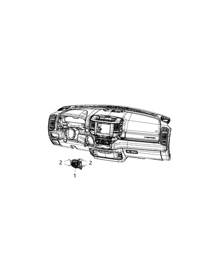 2019 Ram 1500 New Style Switch, Transmission Shifter Diagram
