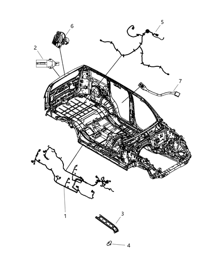 2007 Dodge Nitro Trailer Hitch Connector Diagram for 56047684AC