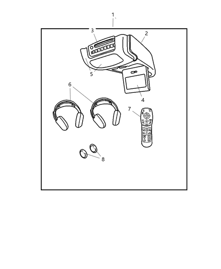 2003 Dodge Durango Hardware Kit Multimedia System Diagram for 5086142AA