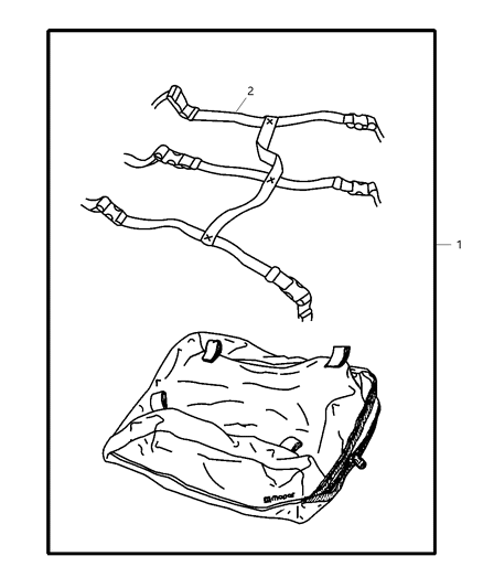 2007 Dodge Magnum Luggage Carrier - Roof Diagram