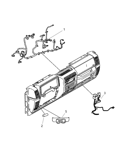 2006 Jeep Wrangler Wiring Instrument Panel & Fuses Diagram