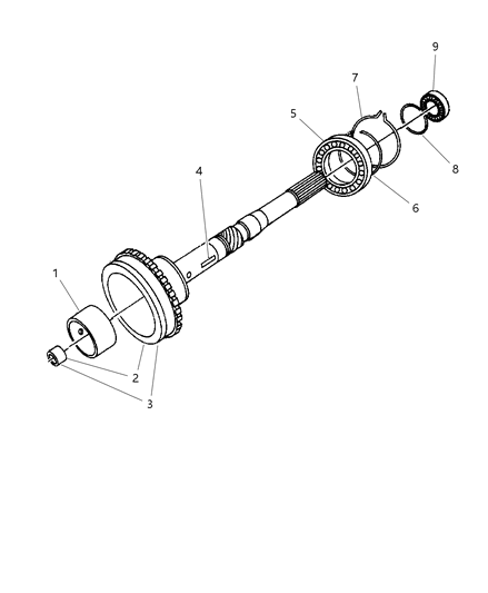 1998 Dodge Dakota Shaft Output Diagram for 5003232AA