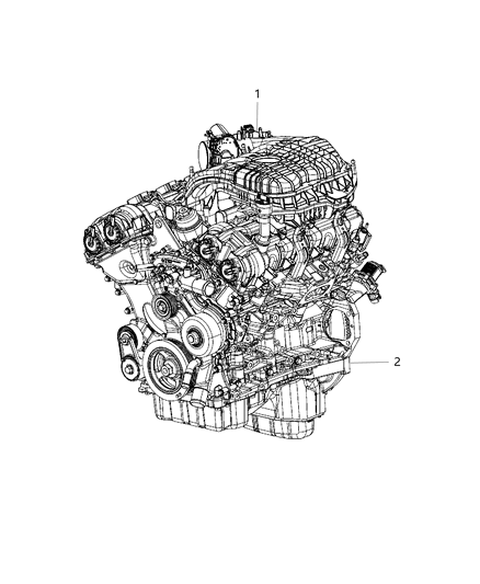 2012 Jeep Wrangler Engine Assembly & Service Diagram 2 - Thumbnail
