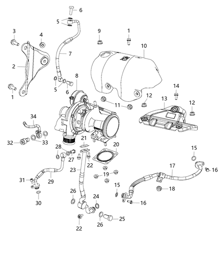 2012 Dodge Dart Oil Pan Nut Diagram for 6106024AA