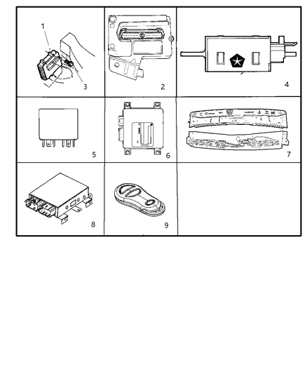 2000 Chrysler Voyager Control Module Diagram for 4686256