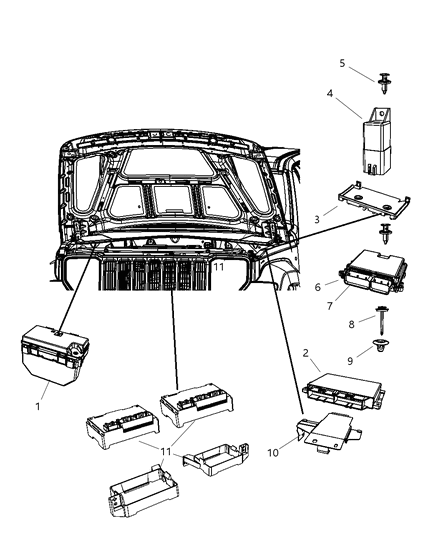 2009 Jeep Liberty Module Transfer Case Control Diagram for R6029522AB