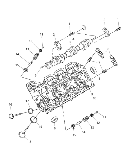 2005 Jeep Liberty Camshaft & Valves Diagram 3 - Thumbnail