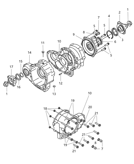 2007 Dodge Magnum Seal Output Shaft Diagram for 5143658AA