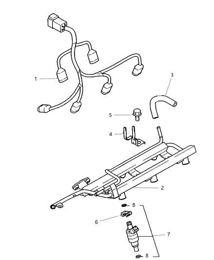 1999 Dodge Caravan Fuel Rail Diagram 2 - Thumbnail
