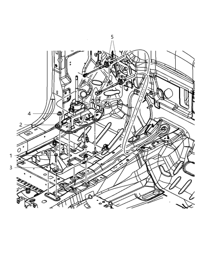 2010 Dodge Journey Gear Shift Lever Diagram 2 - Thumbnail