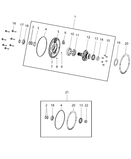 2009 Dodge Ram 3500 Pickup Oil Pump & Related Parts Diagram 1 - Thumbnail