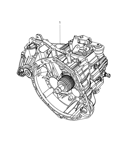 2008 Chrysler PT Cruiser Transmission / Transaxle Assembly of Manual Transmission Diagram 1 - Thumbnail