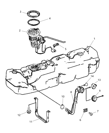 2008 Dodge Sprinter 2500 Fuel Tank & Related Parts Diagram 2 - Thumbnail